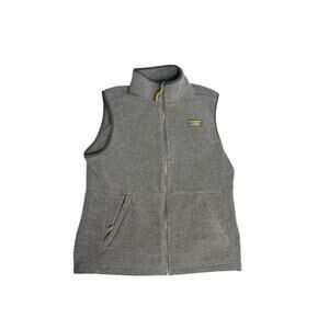 LL Bean Men’s Gray Fleece Vest Outdoor Hiking Casual Warm M